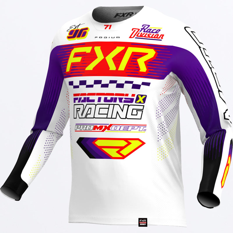 Chargez l'image dans la visionneuse de la galerie, CustomPodiumGladiatorMX_Jersey_WhitePurpleRed_SKU_263340-_0180_Front
