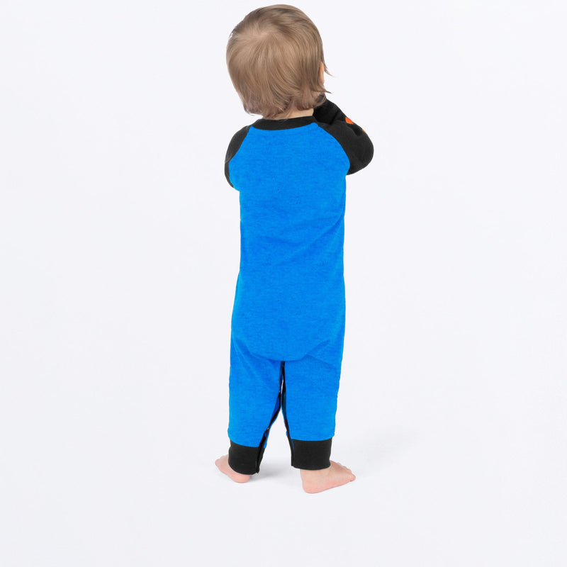 Chargez l'image dans la visionneuse de la galerie, InfantRaceDiv_Onesie_Y_BlueHeatherBlack_241537-_4110_back
