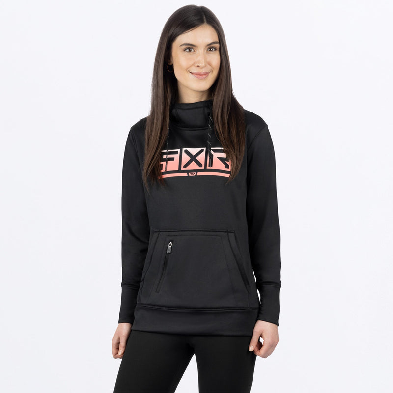 Chargez l'image dans la visionneuse de la galerie, PodiumTech_PO_Hoodie_W_BlackMutedMelon_241215-_1093_Front

