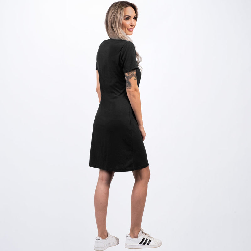 Chargez l'image dans la visionneuse de la galerie, TrackTech_TeeDress_W_BlackEPink_212222-_1094_back
