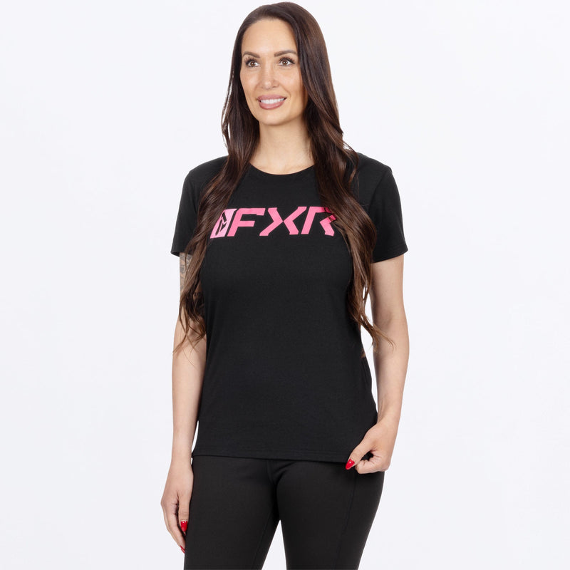 Chargez l'image dans la visionneuse de la galerie, WMiteredPremium_T-Shirt_BlackDustyRose_SKU_271401-_1098_Front
