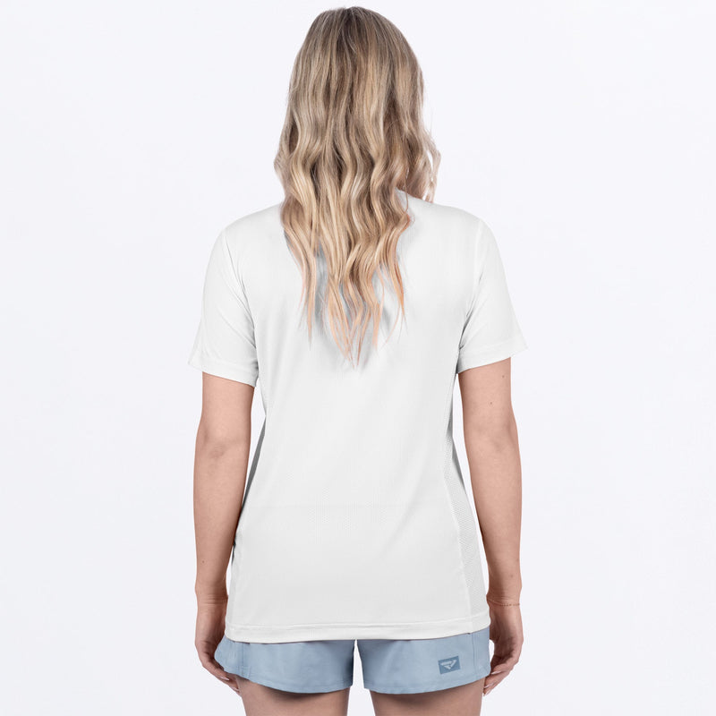 Chargez l'image dans la visionneuse de la galerie, RushUPF_VNeck_Shirt_W_WhiteMauiBlue_252270-_0159_back
