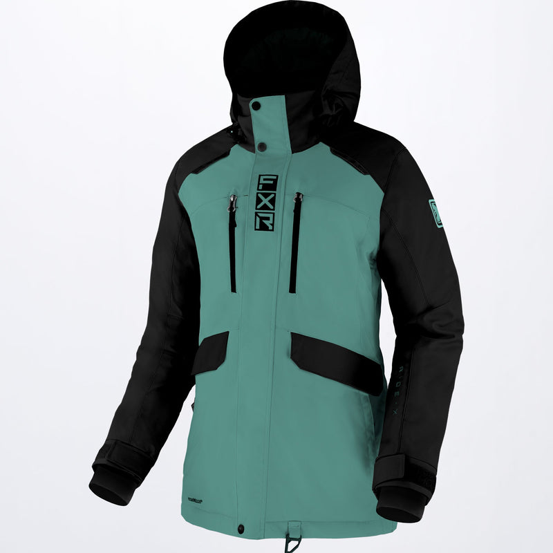 Chargez l'image dans la visionneuse de la galerie, Aerial_Jacket_W_SageBlack_220251-_7010_front

