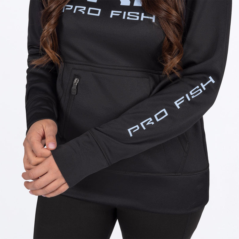 Chargez l'image dans la visionneuse de la galerie, WProFishTechPO_Hoodie_BlackMauiBlue_SKU_262215-_1059_Extra3
