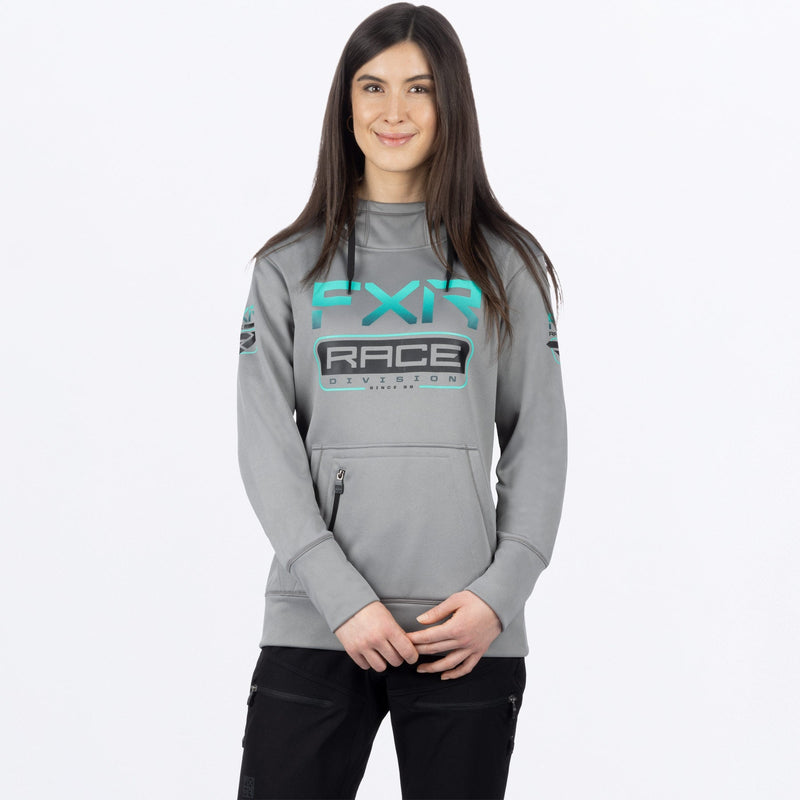 Chargez l'image dans la visionneuse de la galerie, RaceDivTech_PO_Hoodie_W_GreyMint_241213-_0552_Front
