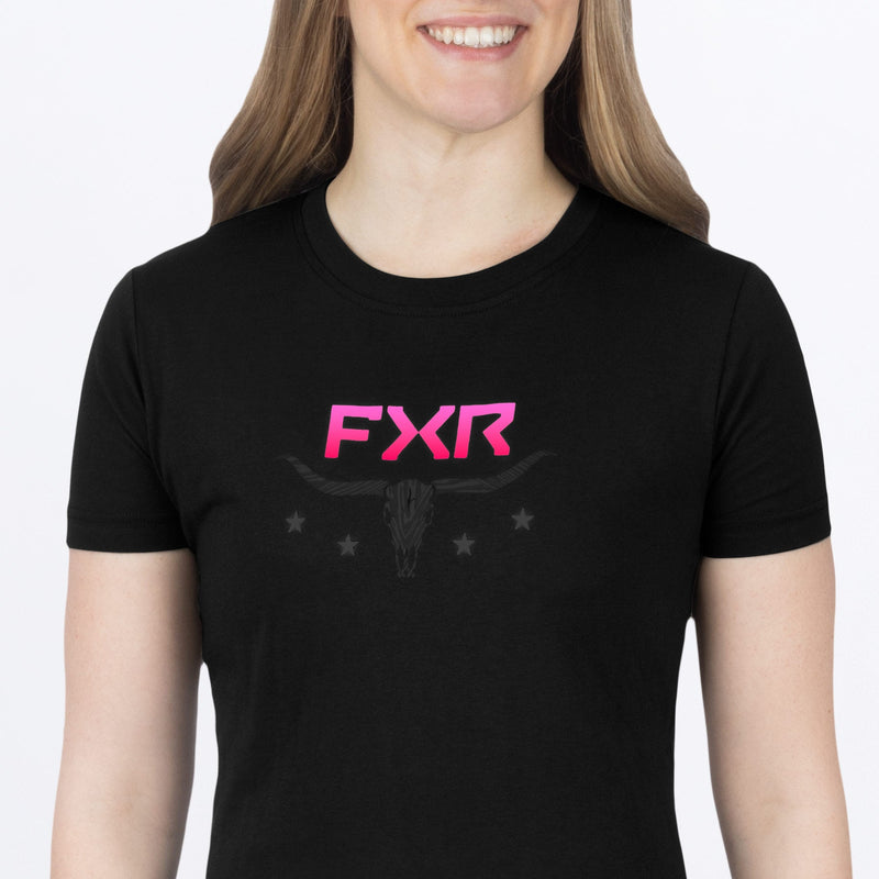 Chargez l'image dans la visionneuse de la galerie, AntlerPrem_TShirt_W_BlackEPinkRazz_241413-_1097_side
