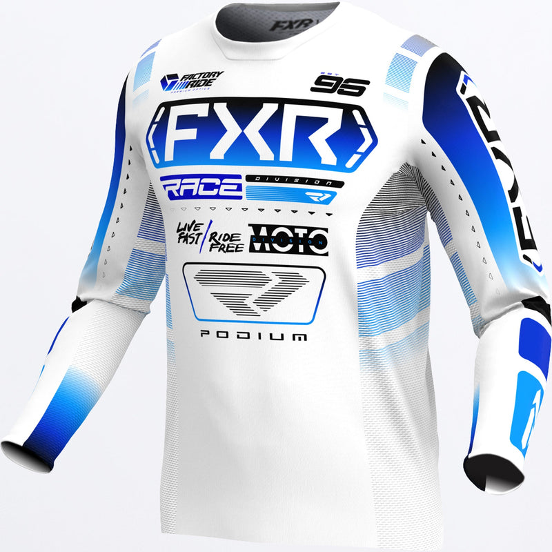Chargez l'image dans la visionneuse de la galerie, Podium_MXJersey_WhiteBlue_253325-_0140_front

