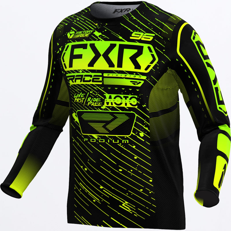 Chargez l'image dans la visionneuse de la galerie, Podium_MXJersey_BlkHiVisLime_253325-_1065_front
