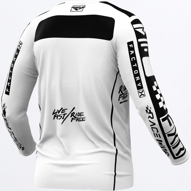 Chargez l'image dans la visionneuse de la galerie, Podium_Jersey_YTH_WhiteBlk_243304-_0110_back
