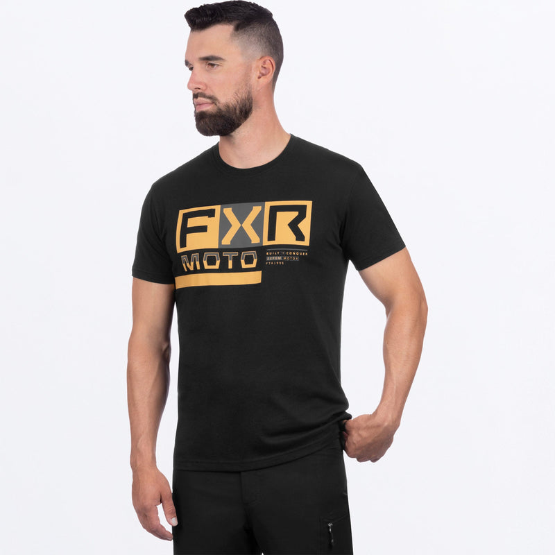 Chargez l'image dans la visionneuse de la galerie, Moto_PremiumTShirt_M_BlackGold_242069-_1062_front
