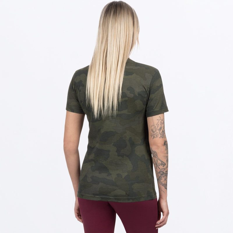 Chargez l'image dans la visionneuse de la galerie, PodiumPrem_TShirt_W_ArmyCamoMerlot_241412-_7627_back
