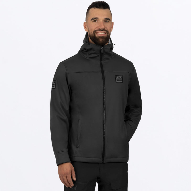 Chargez l'image dans la visionneuse de la galerie, Hydrogen_SoftshellHoodie_M_Asphalt_232070-_0800_front
