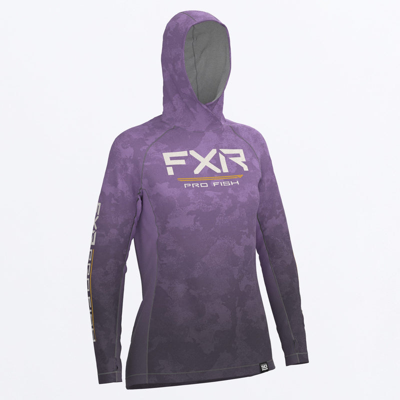 Chargez l'image dans la visionneuse de la galerie, Derby_UPF_Pullover_Hoodie_W_LavenderCamoBone_232246_8701_front
