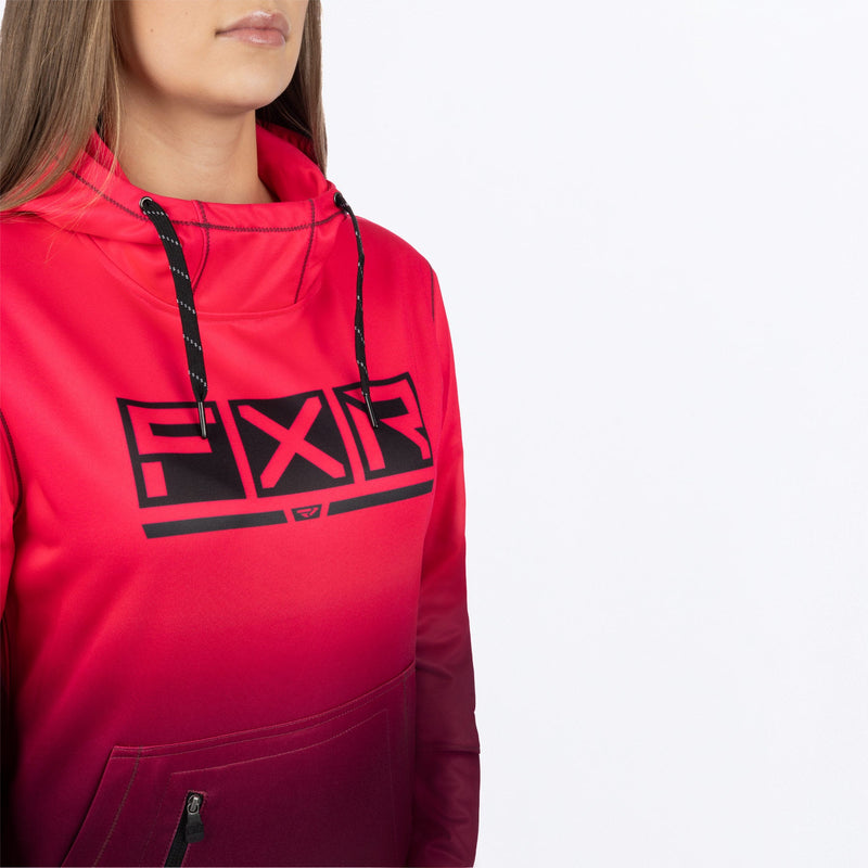 Chargez l'image dans la visionneuse de la galerie, PodiumTech_PO_Hoodie_W_RazzMerlotFade_241215-_2827_Detail2

