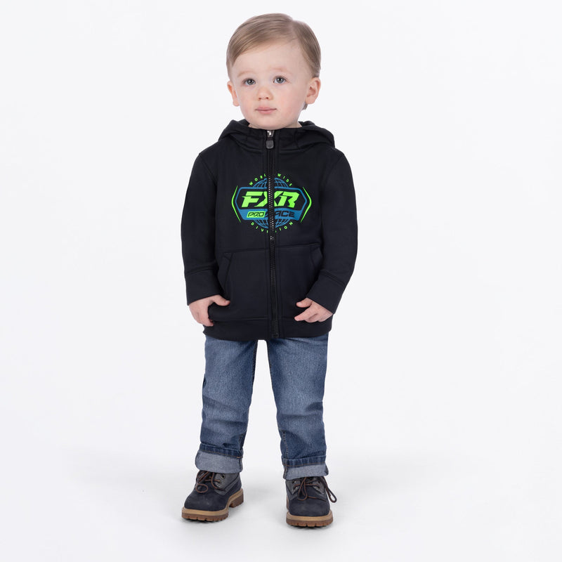 Chargez l'image dans la visionneuse de la galerie, Toddler_RaceDiv_TechZip_Hoodie_Y_BlackLime_251503-_1070_Fullbody

