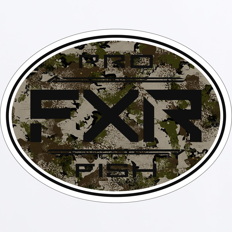 Chargez l'image dans la visionneuse de la galerie, Pro_Fish_Round_Sticker_3_ArmycamoBlack_231679_7610_Front
