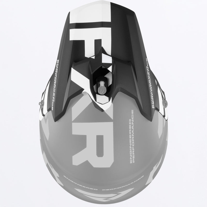 Chargez l'image dans la visionneuse de la galerie, TorqueTeam_HelmetPeak_BlackWhite_221711-_1001_front
