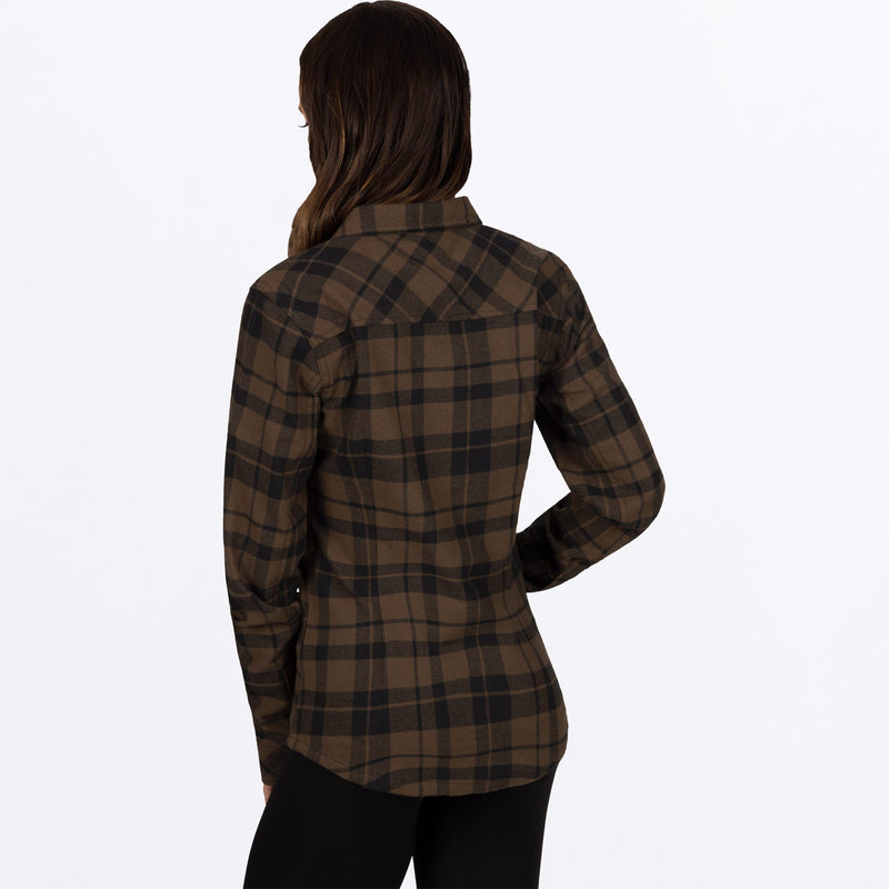Chargez l'image dans la visionneuse de la galerie, TimberFlannel_Shirt_W_BronzeBlack_231209-_3810_back
