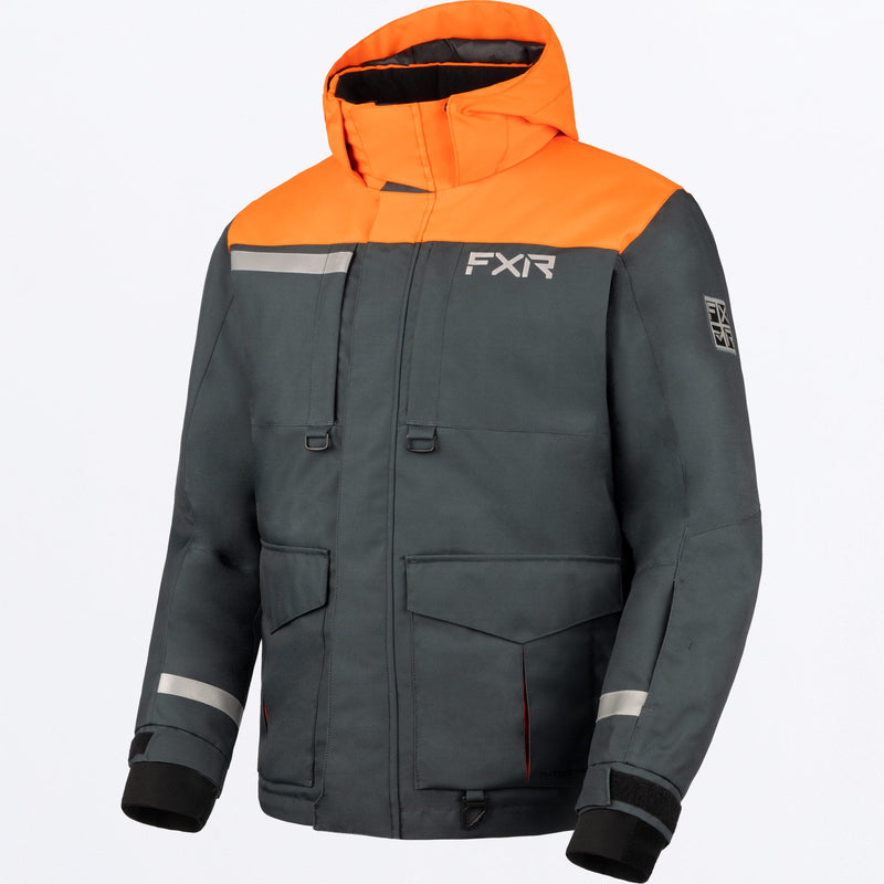 Chargez l'image dans la visionneuse de la galerie, ExcursionIcePro_Jacket_M_AsphaltOrange_240040-_0830_front
