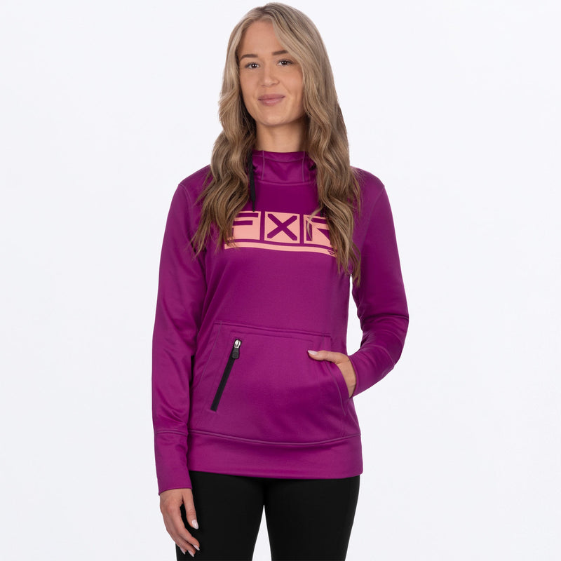 Chargez l'image dans la visionneuse de la galerie, PodiumTechPO_Hoodie_W_LtWineMelon_241215-_8593_Front
