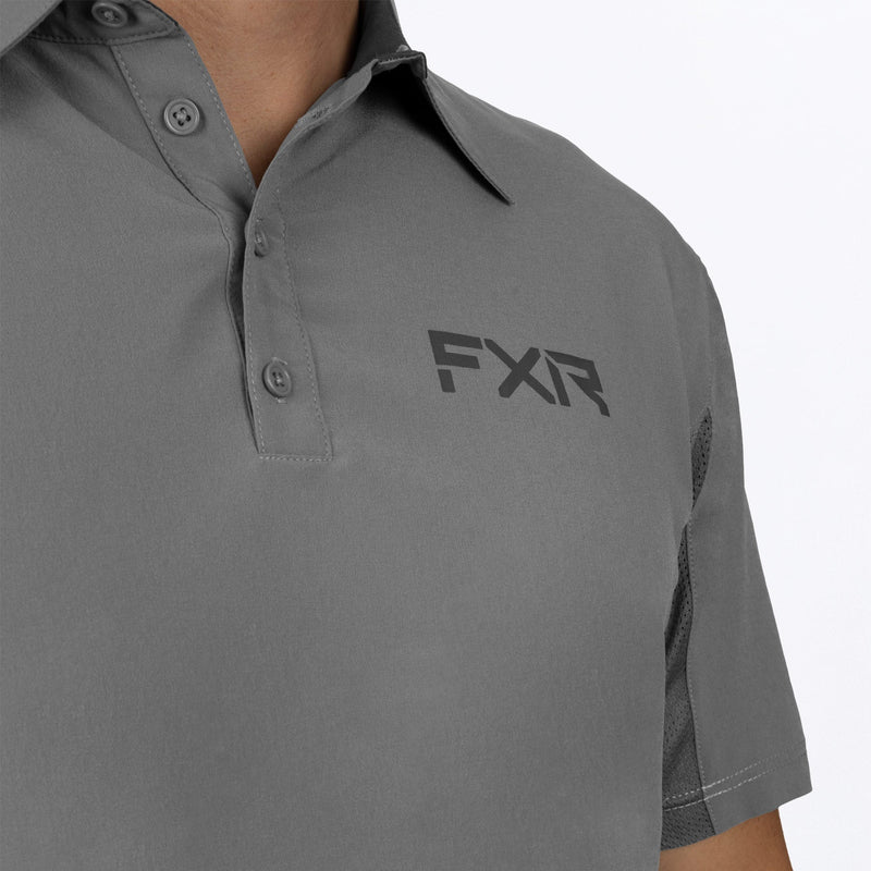 Chargez l'image dans la visionneuse de la galerie, M_Cast_Performance_UPF_Polo_Shirt_GreyBlack_212082_0510_side1
