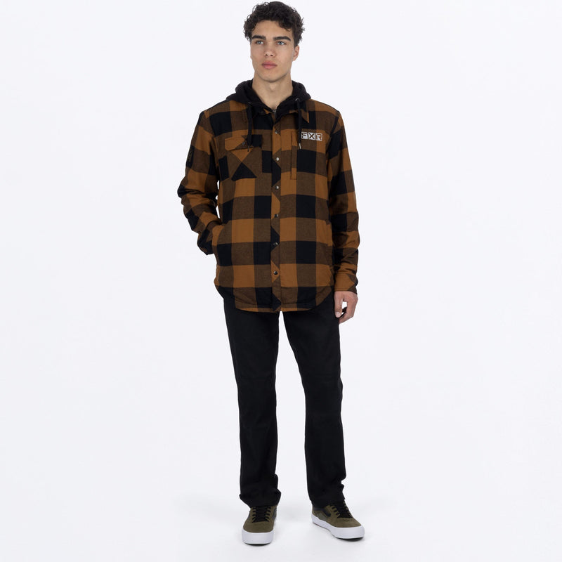 Chargez l'image dans la visionneuse de la galerie, UnisexTimberInsulatedFlannel_Jacket_CopperBlack_SKU_231117_1910_Extra1
