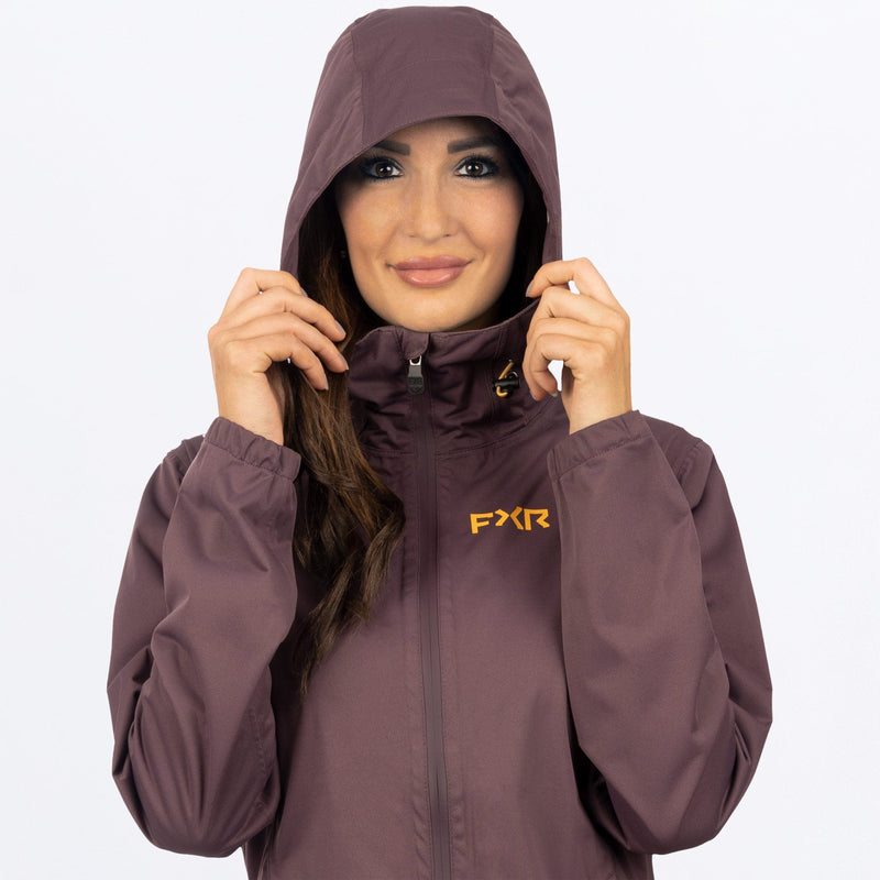Chargez l'image dans la visionneuse de la galerie, Jade_Dual_Lam_Jacket_W_MutedGrape_232201_8400_HoodDetail
