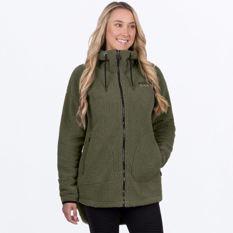 Chargez l'image dans la visionneuse de la galerie, WSapphire_SherpaHoodie_Moss_SKU_261201-_7900_Front
