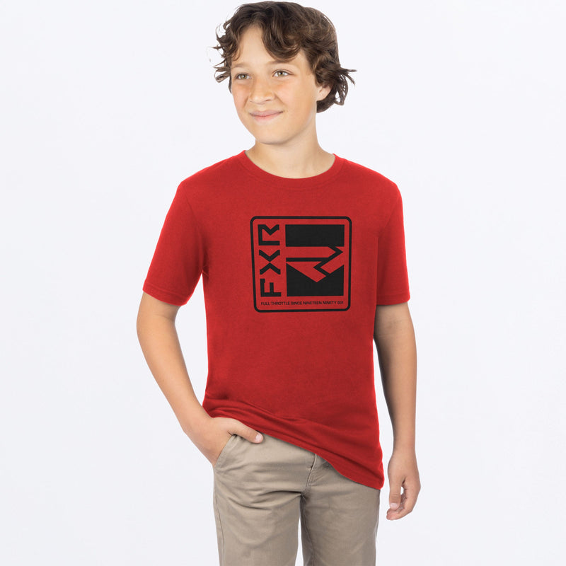 Chargez l'image dans la visionneuse de la galerie, BroadcastPrem_TShirt_Y_RedHeatherBlack_241532-_2110_front
