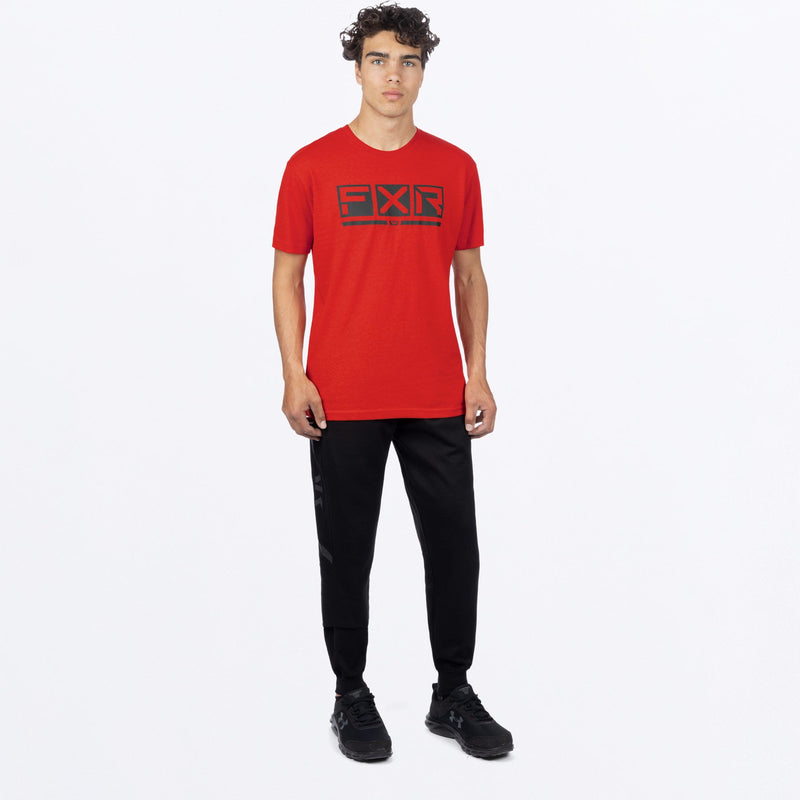 Chargez l'image dans la visionneuse de la galerie, Podium_Prem_Shirt_M_RedHeatherBlack_241322_2110_fullbody
