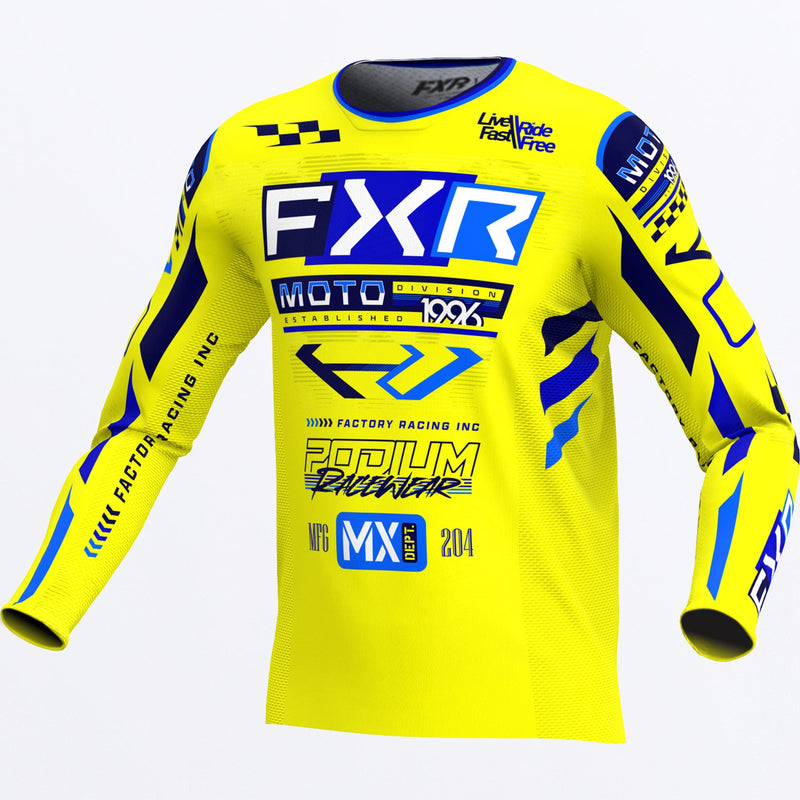 Chargez l'image dans la visionneuse de la galerie, Podium_GLADIATOR_MXJersey_YellowNavyBlue_253335-_6045_front
