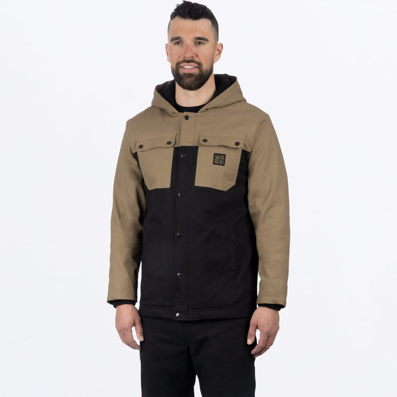 Chargez l'image dans la visionneuse de la galerie, UnisexRoughneckCanvas_Jacket_CanvasBlack_SKU_242061-_1510_Front
