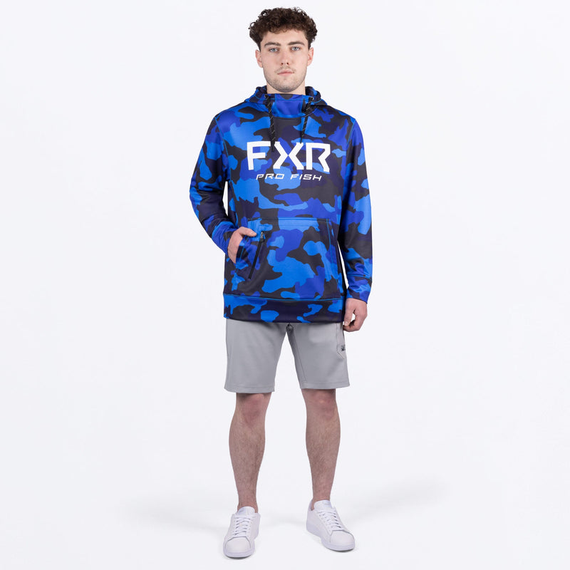 Chargez l'image dans la visionneuse de la galerie, ProFishTech_PO_Hoodie_M_BlueCamo_252037-_4100_fullbody
