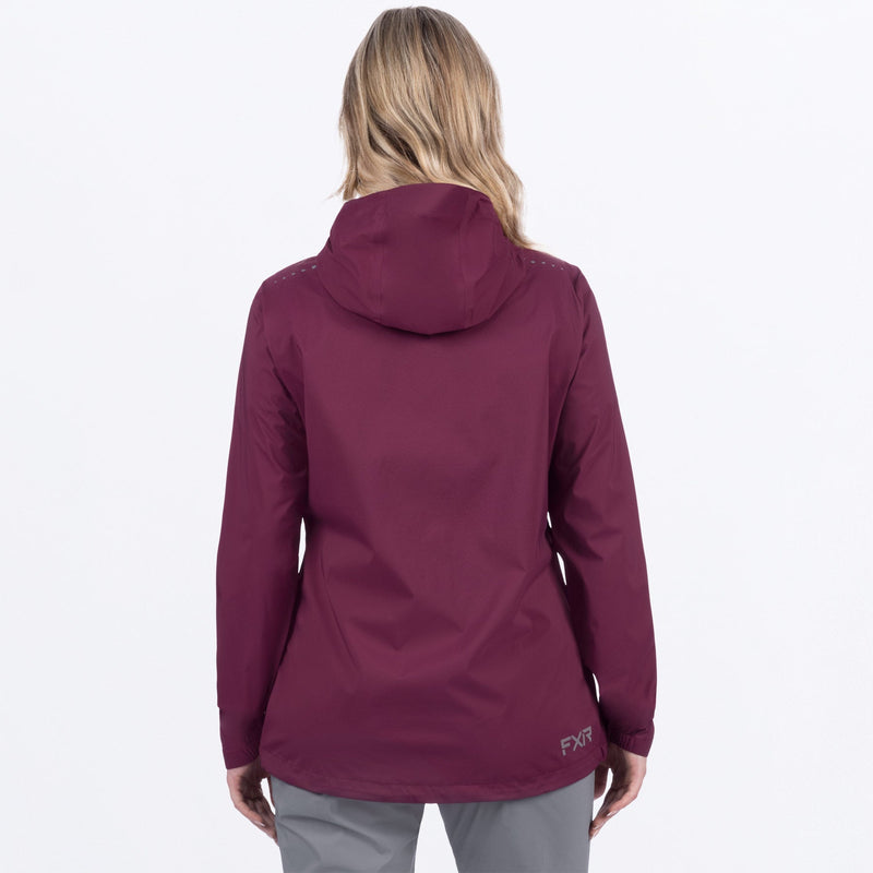 Chargez l'image dans la visionneuse de la galerie, AdventureLiteTriLaminate_Jacket_W_Merlot_242206-_2700_back**hover**
