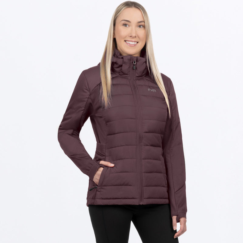 Chargez l'image dans la visionneuse de la galerie, Phoenix_Quilted_Hoodie_W_Raisin_261232-_8400_Front
