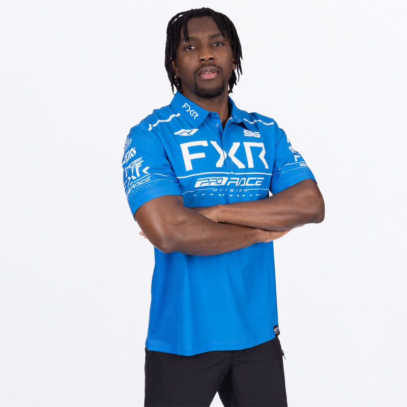 Chargez l'image dans la visionneuse de la galerie, MRaceDivPerformanceUPFPolo_Shirt_BlueWhite_SKU_252010-_4001_Extra2
