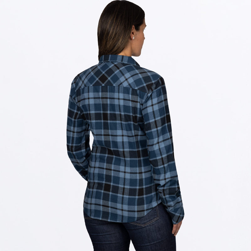 Chargez l'image dans la visionneuse de la galerie, TimberFlannel_Shirt_W_SteelSlate_231209-_0357_back
