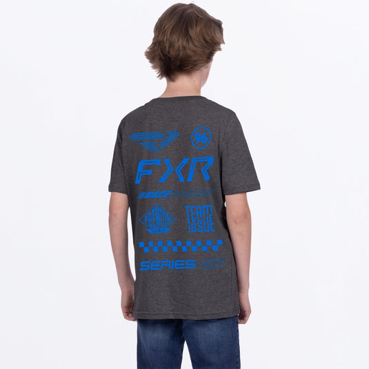 YthPedigreePremium_T-Shirt_CharHeatherBlue_SKU_271519-_0640_Extra**hover**
