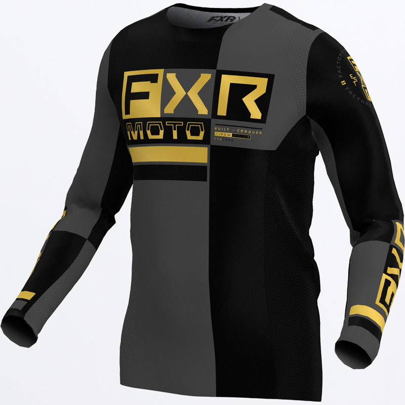 Chargez l'image dans la visionneuse de la galerie, PodiumProBattalion_MXJersey_BlkCharGold_243332-_1008_front
