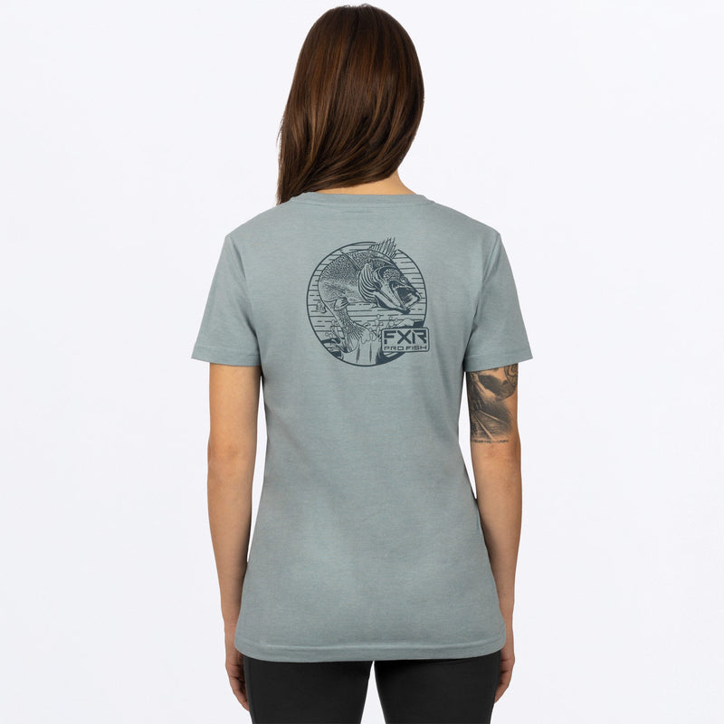 Chargez l'image dans la visionneuse de la galerie, Walleye_Premium_TShirt_W_LtSteelDarkSteel_232229-_0303_back

