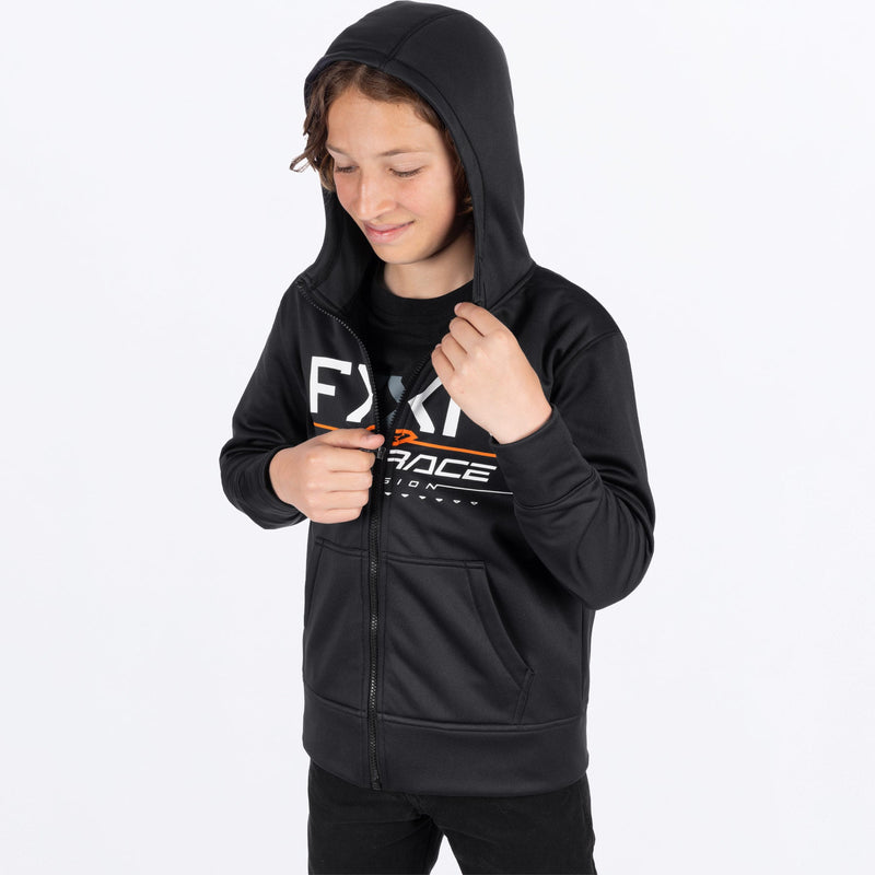 Chargez l'image dans la visionneuse de la galerie, YthRaceDivisionTechZip_Hoodie_BlackOrange_SKU_261504-_1030_Extra2
