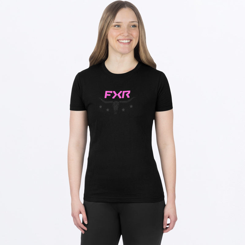 Chargez l'image dans la visionneuse de la galerie, AntlerPrem_TShirt_W_BlackEPinkRazz_241413-_1097_Front
