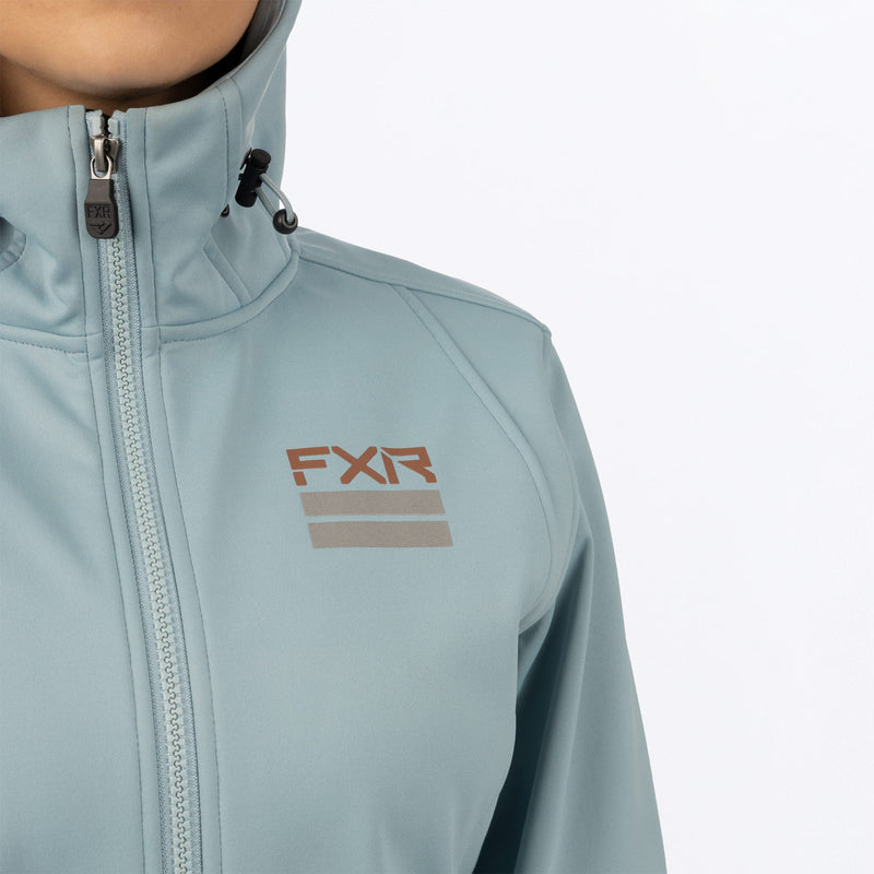 Chargez l'image dans la visionneuse de la galerie, Ridge_Softshell_Hoodie_W_LtSteelBlack_232200-_0310_frontLogo
