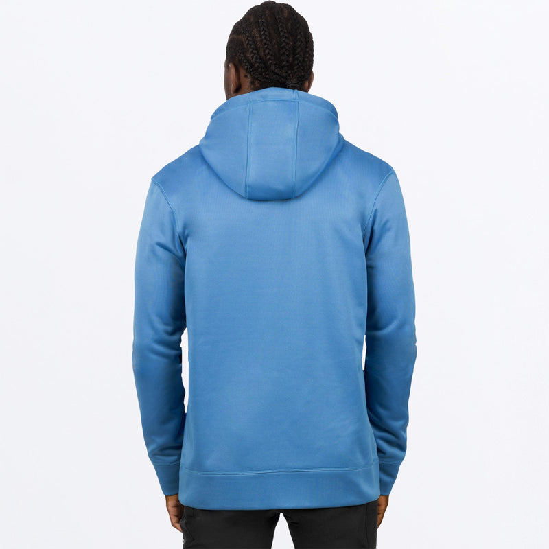 Chargez l'image dans la visionneuse de la galerie, PodiumTech_POHoodie_M_TranquilBlueBlack_232038-_4010_back**hover**

