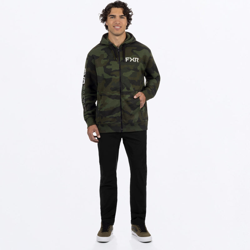 Chargez l'image dans la visionneuse de la galerie, ClutchCottonZipHoodie_M_ArmyCamoGrey_251157-_7605_frontFULL

