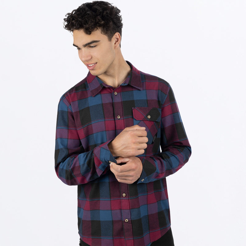 Chargez l'image dans la visionneuse de la galerie, MTimberFlannel_Shirt_DrkStlMerlot_SKU_231116-_0327_Extra2
