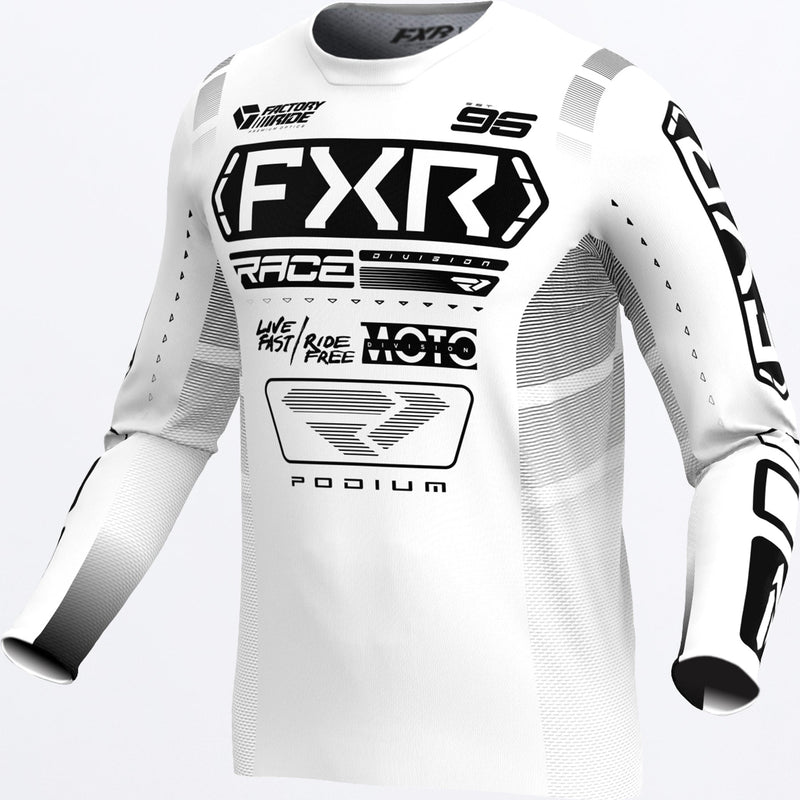 Chargez l'image dans la visionneuse de la galerie, Podium_MXJersey_WhiteBlk_253325-_0110_front
