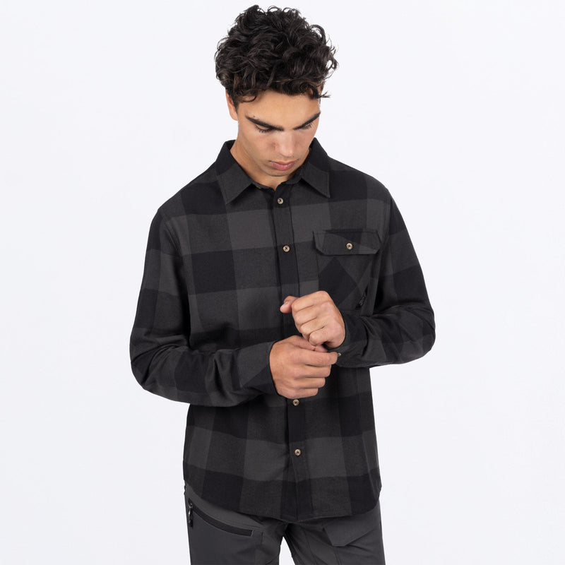 Chargez l'image dans la visionneuse de la galerie, MTimberFlannel_Shirt_CharBlack_SKU_231116-_0810_Extra2
