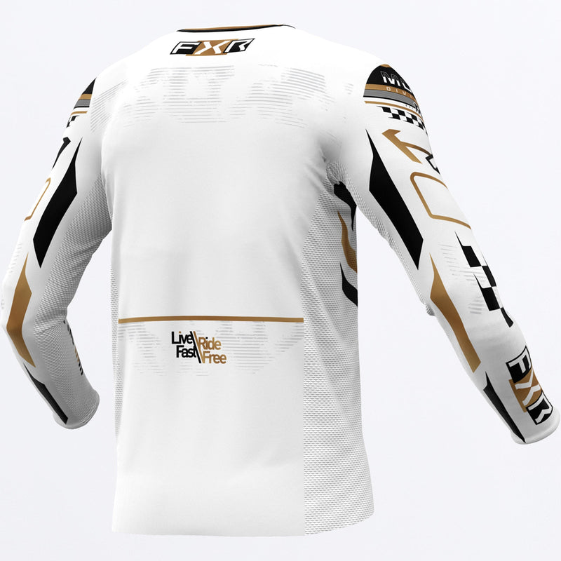 Chargez l'image dans la visionneuse de la galerie, Podium_Gladiator_MXJersey_YTH_WhiteBlackGold_253314-_0110_back
