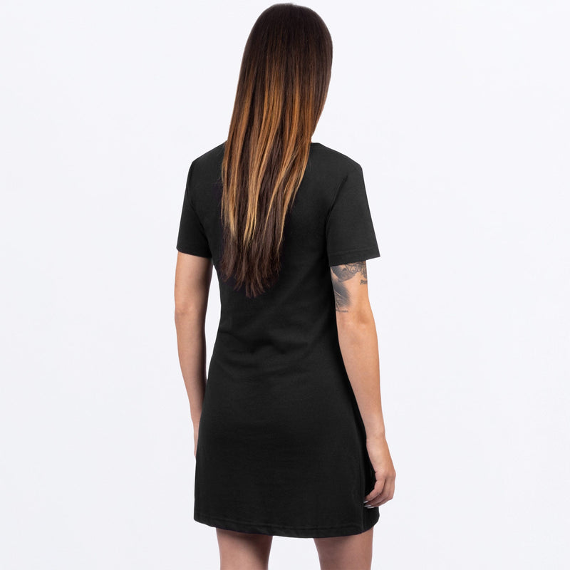 Chargez l'image dans la visionneuse de la galerie, TrackTShirt_Dress_W_BlackPalms_242215-_1071_back
